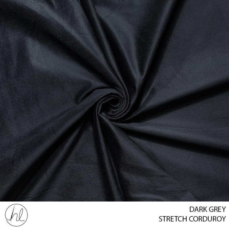 STRETCH CORDUROY 51 DARK GREY 150CM PER M