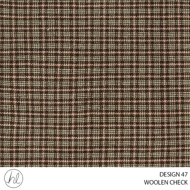 WOOLEN CHECK RUSSIA 51 CHOCOLATE 150CM PER M