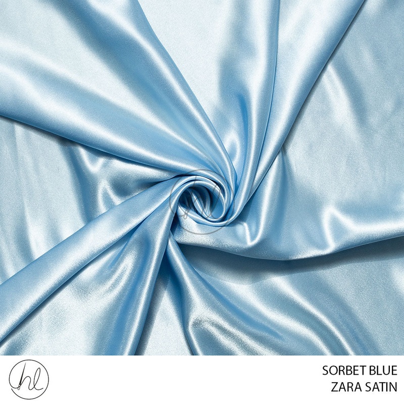 Zara satin 51 sorbet blue 150cm per m