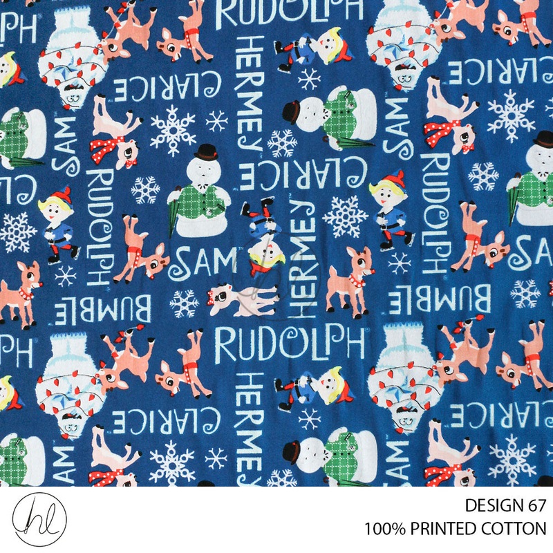 100% PRINTED COTTON 3408 PETROL  110CM PER M
