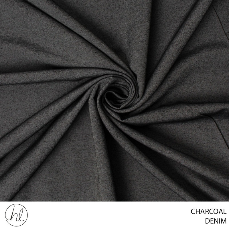 DENIM PER M 51 CHARCOAL 130CM WIDE