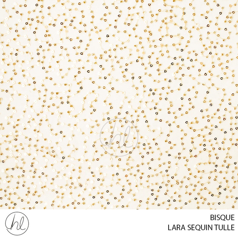 LARA SEQUIN TULLE 781 BISQUE 130CM PER M
