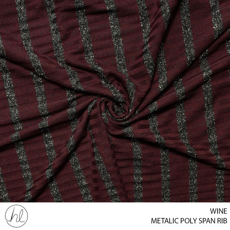 METALIC POLY SPAN RIB 51 WINE 150CM PER M