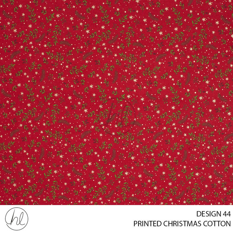 PRINTED CHRISTMAS COTTON DESIGN 141 51 RED 145CM PER M