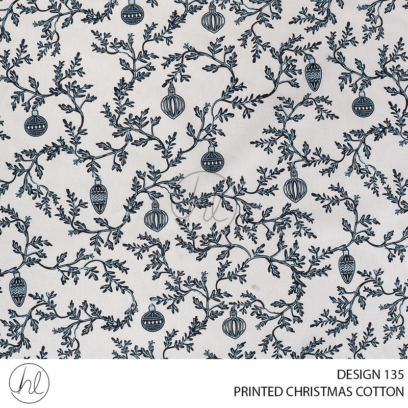 PRINTED CHRISTMAS COTTON DESIGN 44 51 WHITE 145CM PER M