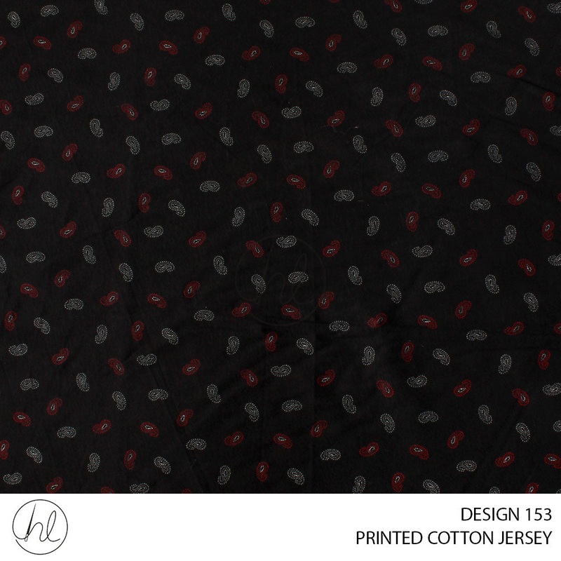PRINTED COTTON JERSEY 51 BLACK 150CM PER M