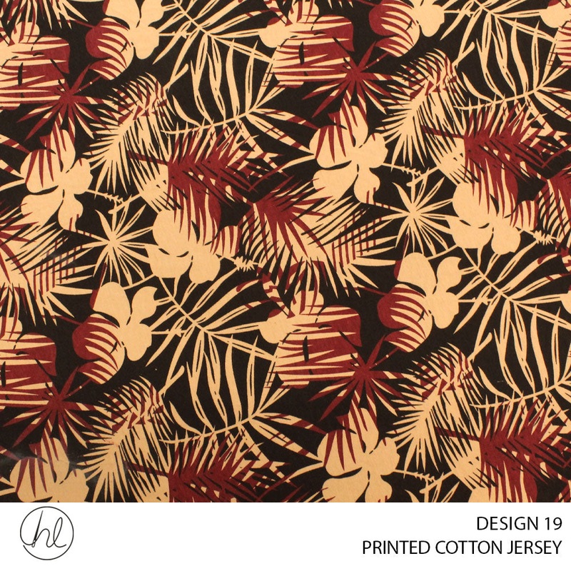 PRINTED COTTON JERSEY DESIGN 19 150CM WIDE PER M51