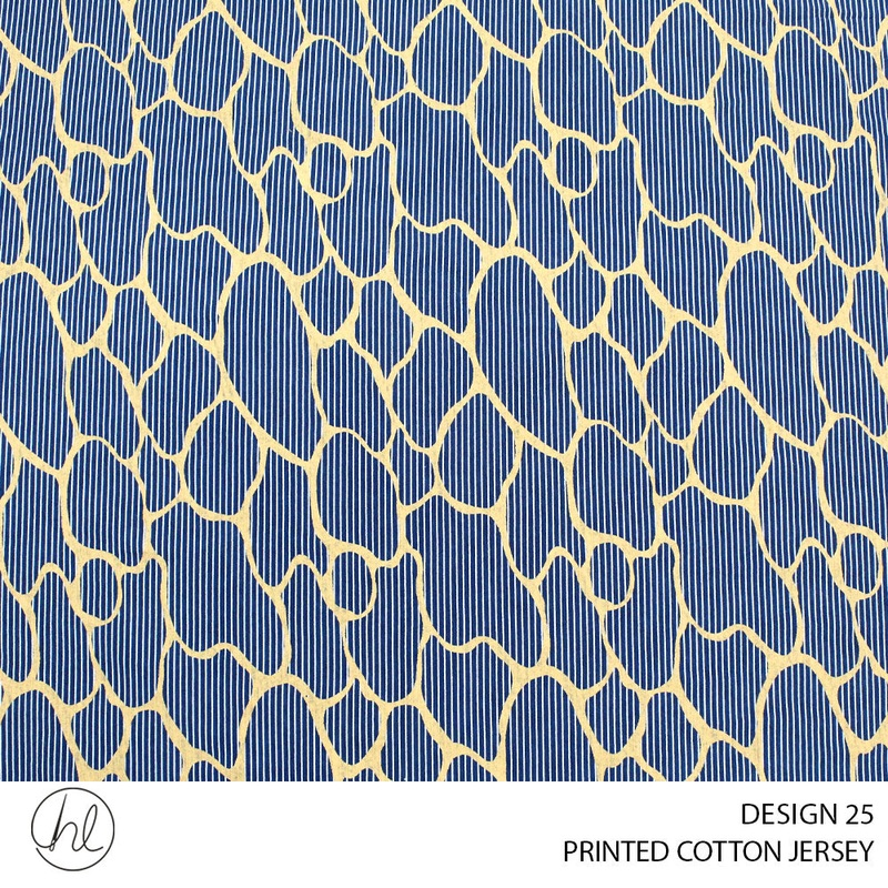 PRINTED COTTON JERSEY DESIGN 25 150CM WIDE PER M51