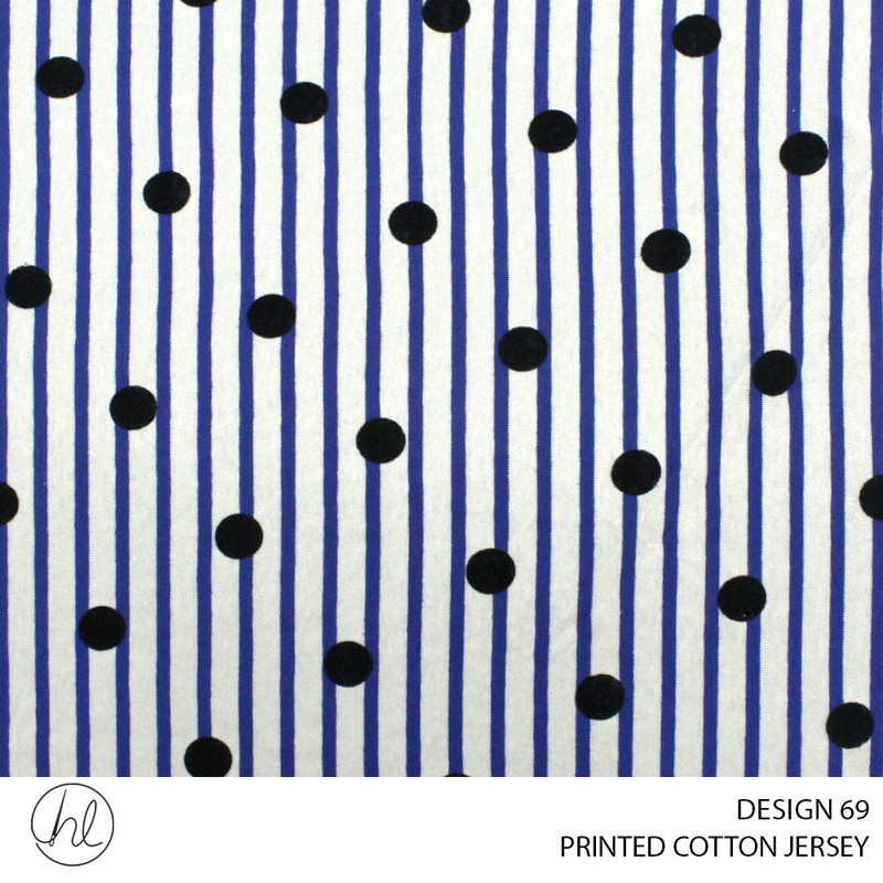 PRINTED COTTON JERSEY DESIGN 69 150CM WIDE PER M51