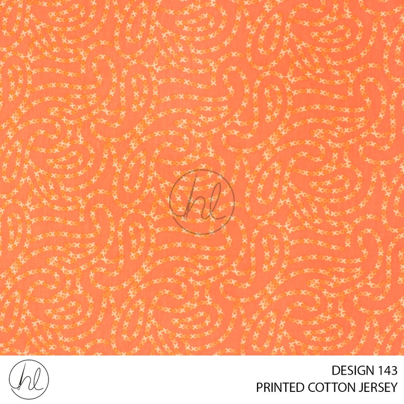 PRINTED COTTON JESREY 51 ORANGE 150CM PER M