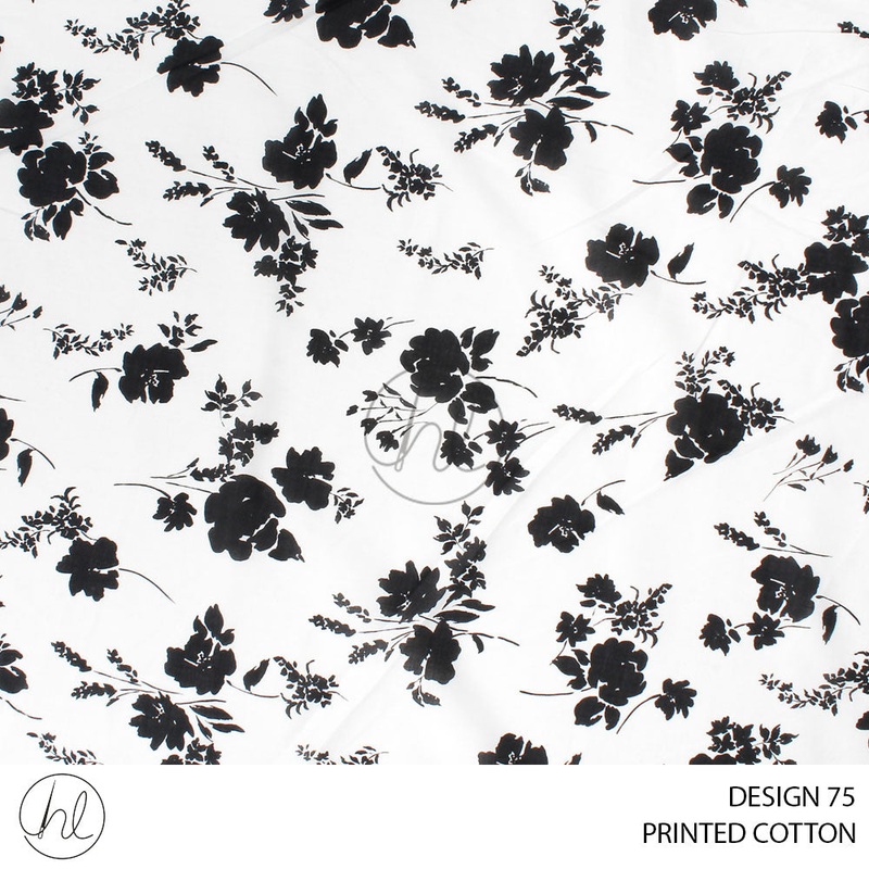 PRINTED COTTON LONGCARE 51 WHITE 150CM PER M