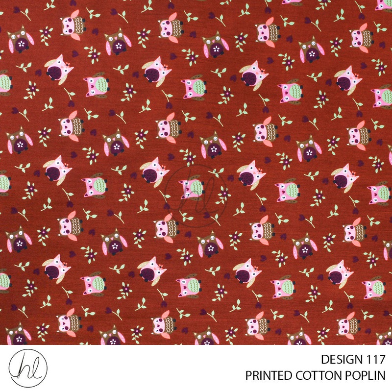 PRINTED COTTON POPLIN 51 RUST 112CM PER M