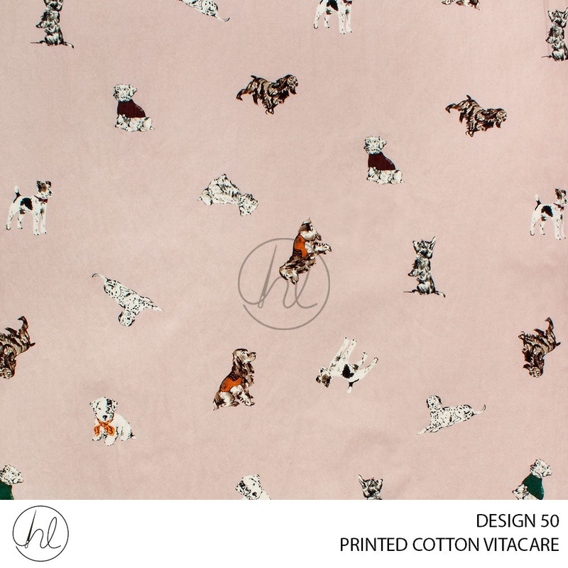 PRINTED COTTON VITACARE 51 SEASHELL 150CM PER M