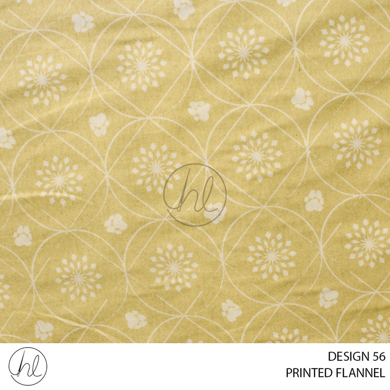 PRINTED FLANNEL 51 YELLOW 110CM PER M