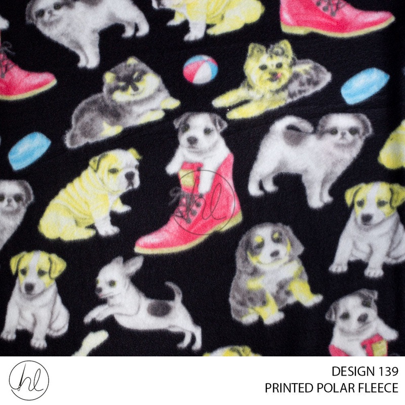 PRINTED POLAR FLEECE 53 BLACK 150CM PER M
