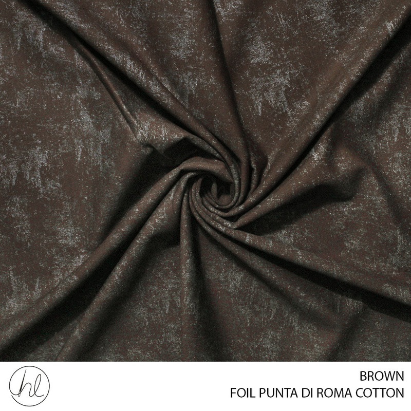 Punta di roma foil 51 brown 150cm per m
