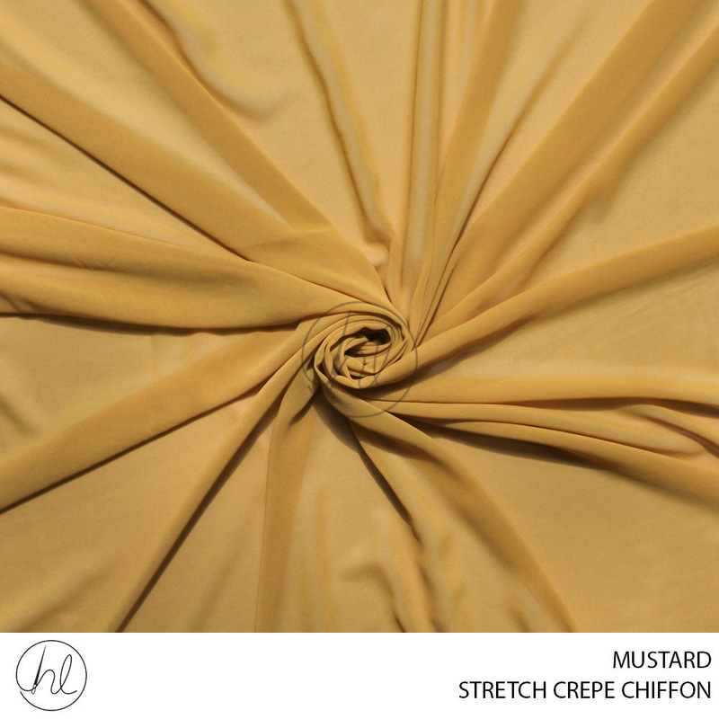STRETCH CREPE CHIFFON 53 MUSTARD 150CM PER M