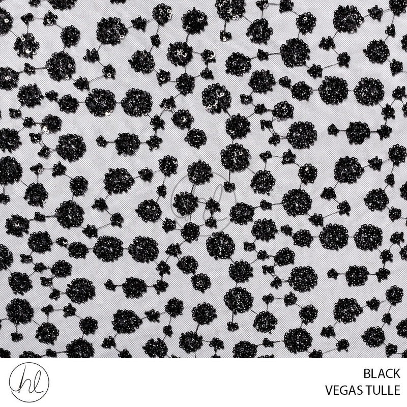 VEGAS TULLE 781 BLACK 130CM PER M
