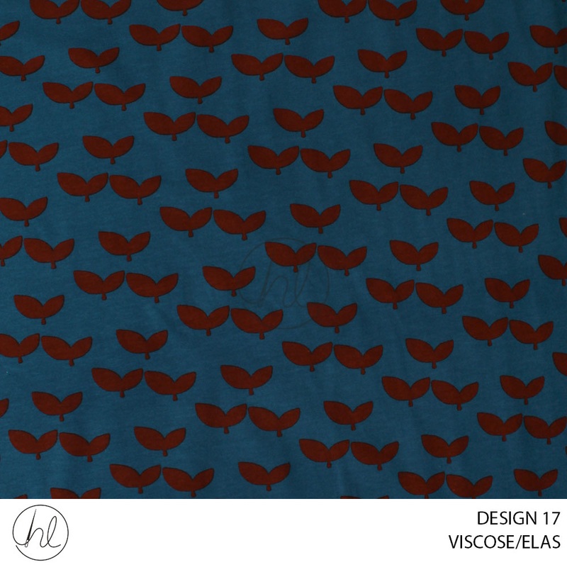 VISCOSE/ELAS 51 TEAL 150CM PER M