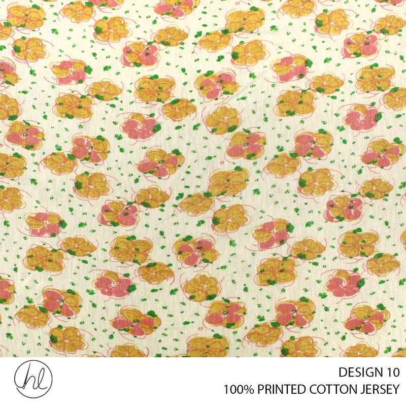 100% PRINTED COTTON JERSEY DESIGN 10 150CM WIDE PER M51