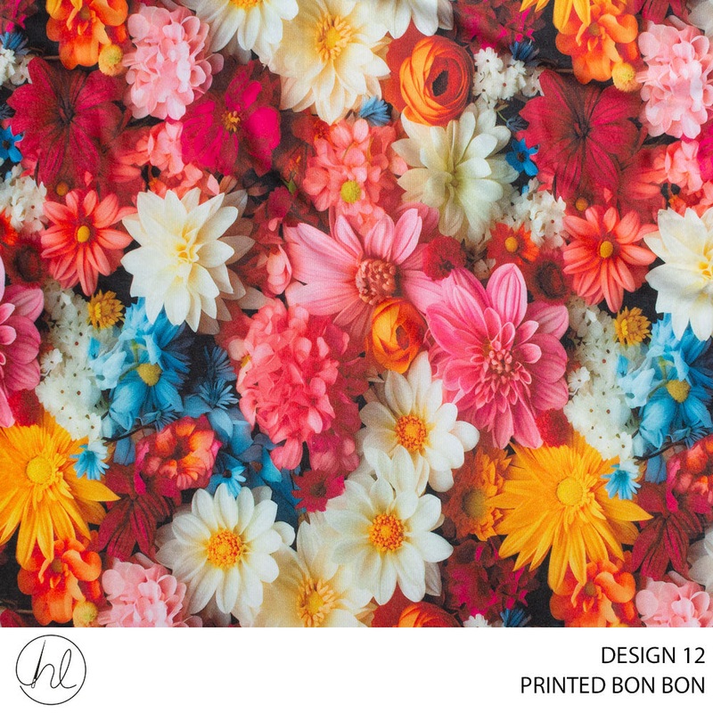 BON BON PRINTED FABRIC 150CM 100641 CORAL ROLL ROLL 001