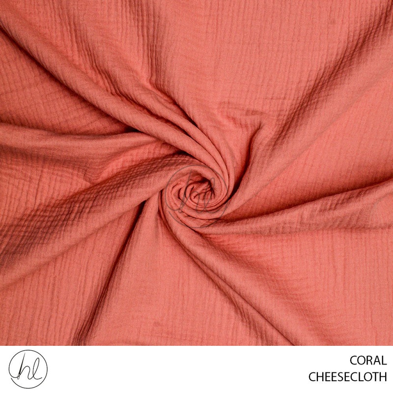 CHEESECLOTH 781 PER M CORAL 150CM WIDE