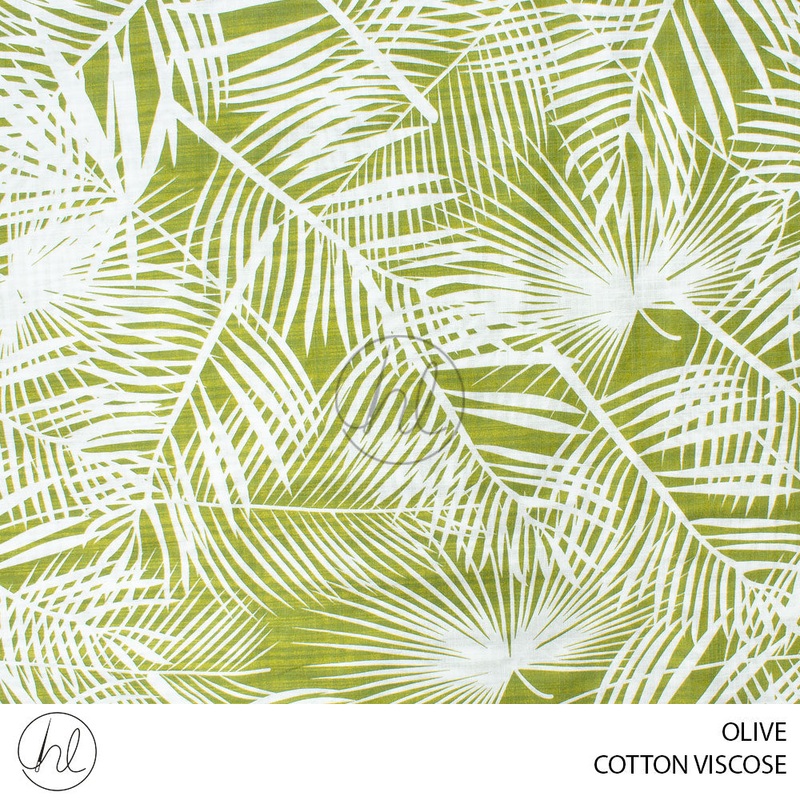 Cotton viscose 51 olive 150cm per m
