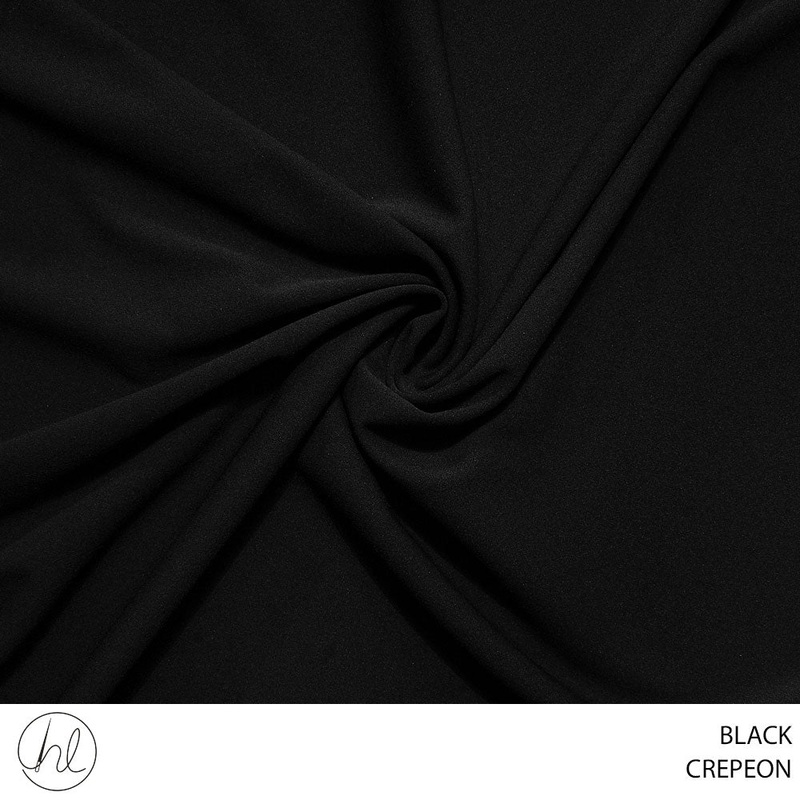 CREPEON PLAIN FABRIC 150CM BLACK