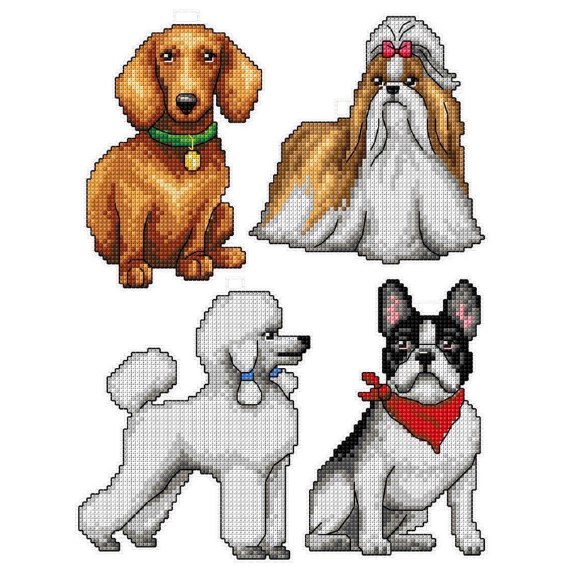 "Dogs" 122CS Counted Cross-Stitch Kit