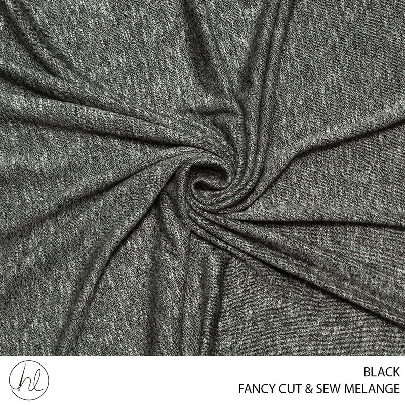 FANCY CUT AND SEW MELANGE 51 BLACK 150CM PER M