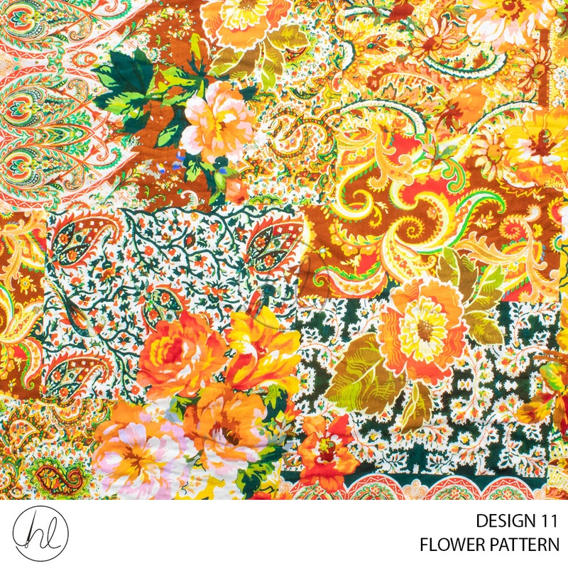 FLORAL PATTERN 51 YELLOW 150CM PER M