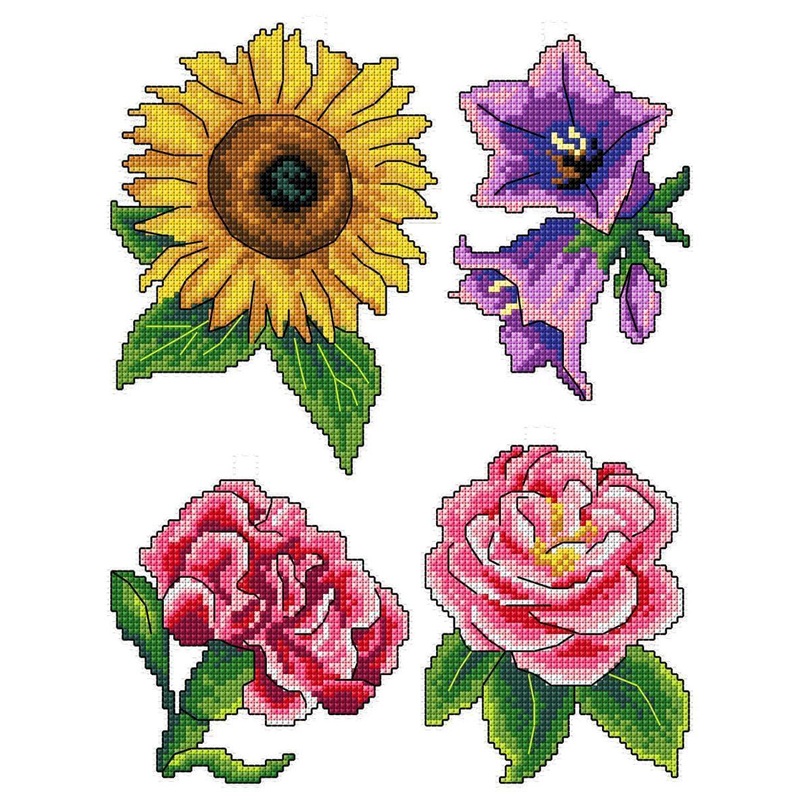 "Flowers" 124CS Counted Cross-Stitch Kit