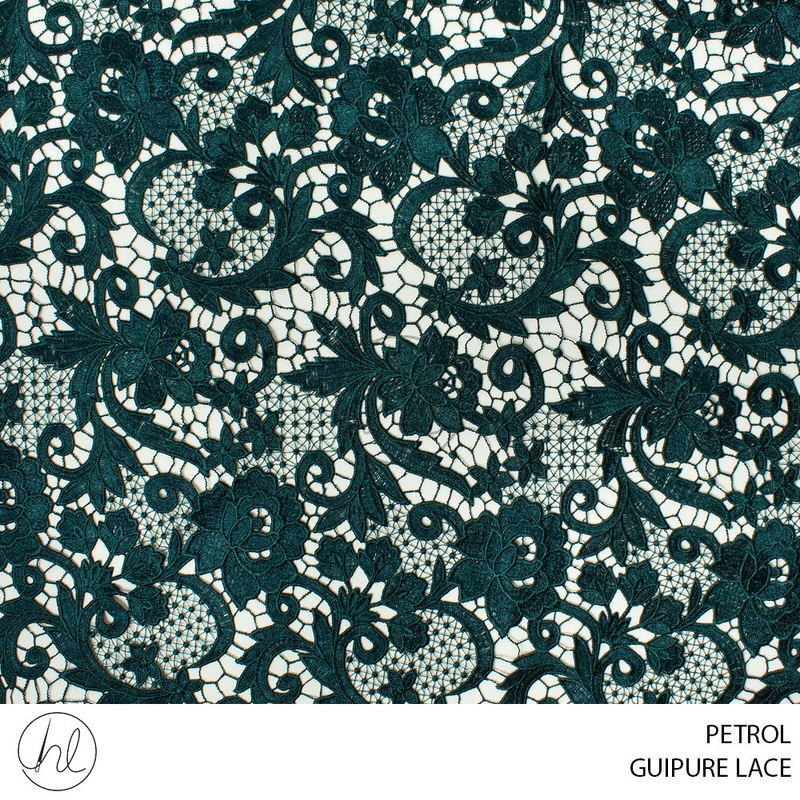 GUIPURE LACE 55 PETROL 130CM PER M