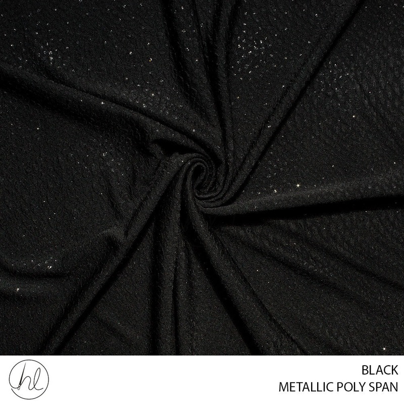METALLIC POLY SPAN 51 BLACK 150CM PER M