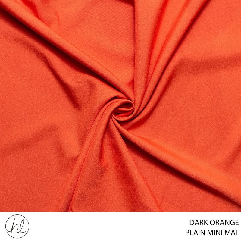 MINI MAT PLAIN FABRIC 150CM D.ORANGE