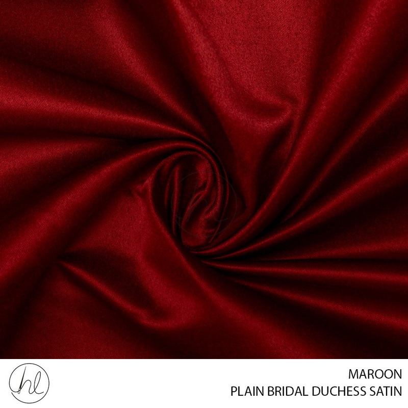 PLAIN BRIDAL DUCHESS SATIN PER M MAROON 150CM WIDE