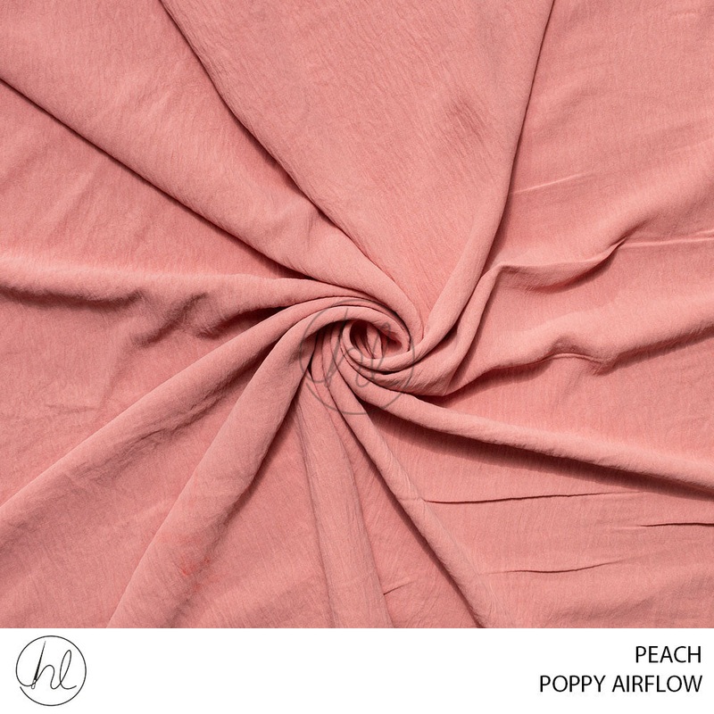POPPY AIRFLOW PLAIN 150CM PEACH 150CM PER M