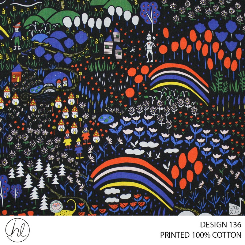 PRINTED 100% COTTON DESIGN 136 150CM PER M