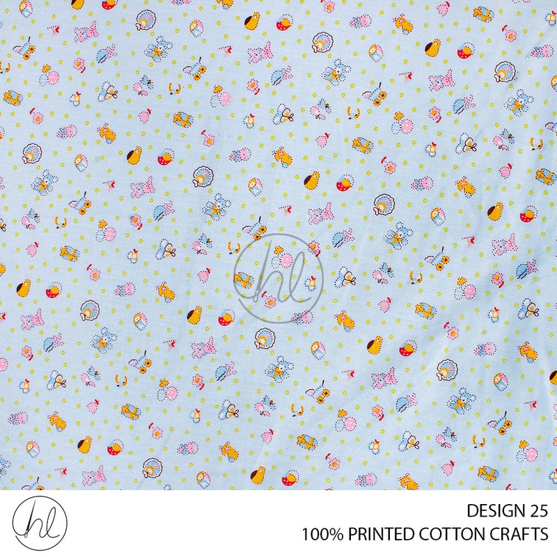 PRINTED COTTON 51 ASSORTED 150CM PER M
