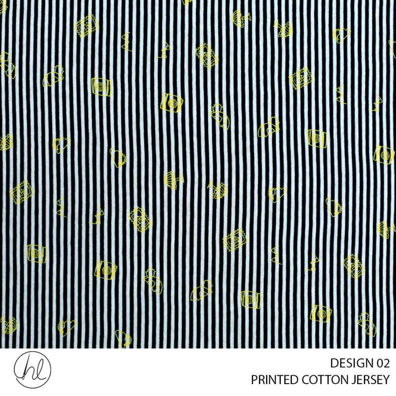 PRINTED COTTON JERSEY DESIGN 02 150CM WIDE PER M