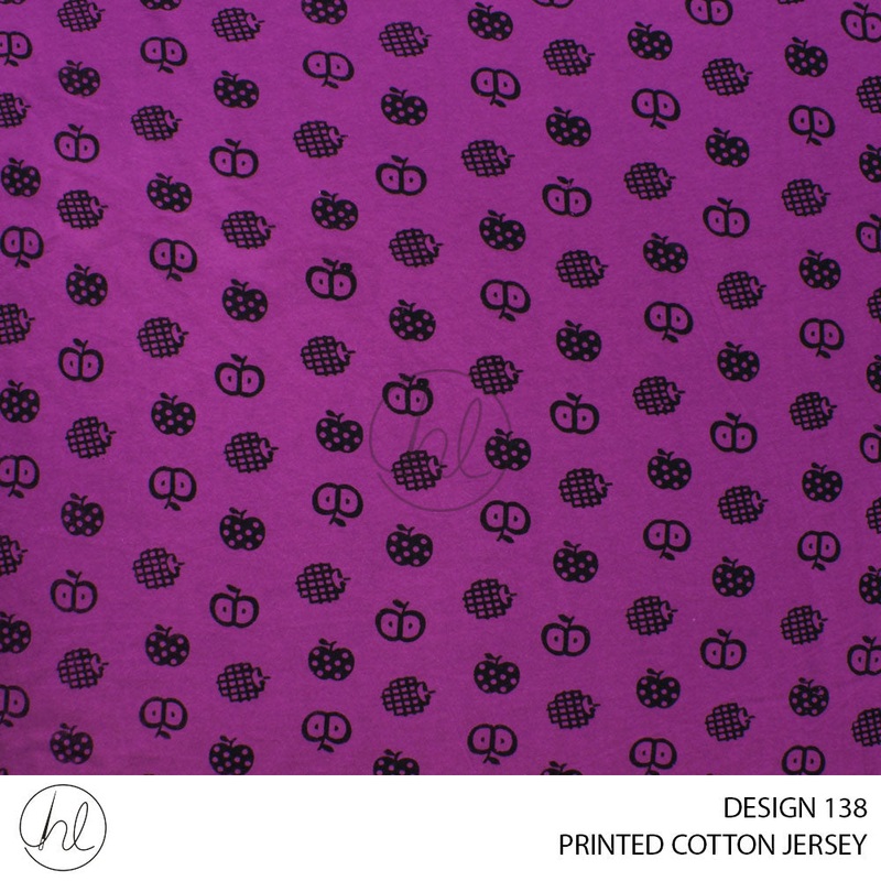 PRINTED COTTON JESREY 51 PURPLE 150CM PER M