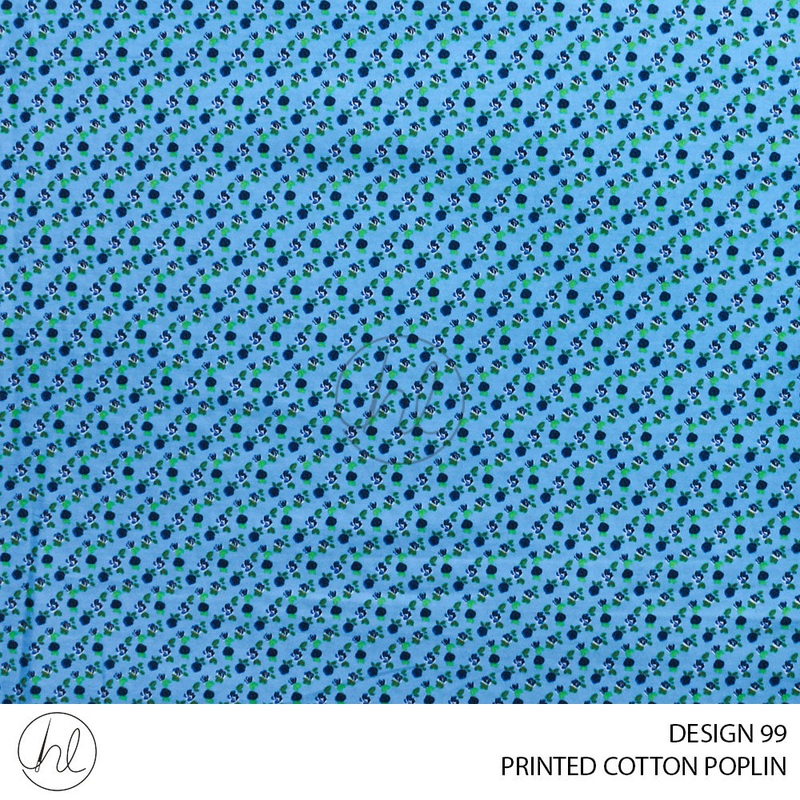 PRINTED COTTON POPLIN 51 AZZURE 145CM PER M