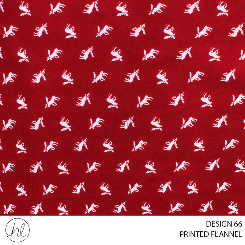 PRINTED FLANNEL 51 RED 110CM PER M