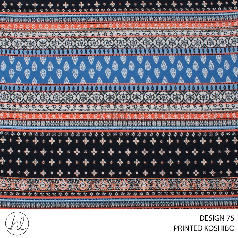 PRINTED KOSHIBO 51 PER M DESIGN 75 MULTI 150CM WIDE