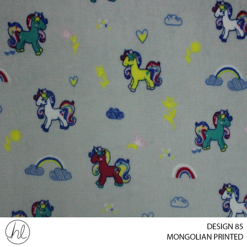 PRINTED MONGOLIAN FLEECE DESIGN 85 150CM PER M