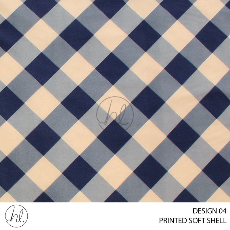 PRINTED SOFT SHELL DESIGN 04 NAVY 53 150CM PER M