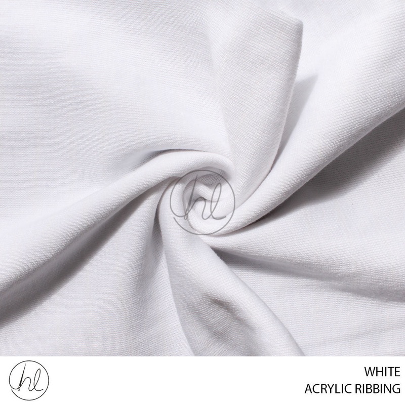 RIBBING ACRYLIC FABRIC WHITE Rol