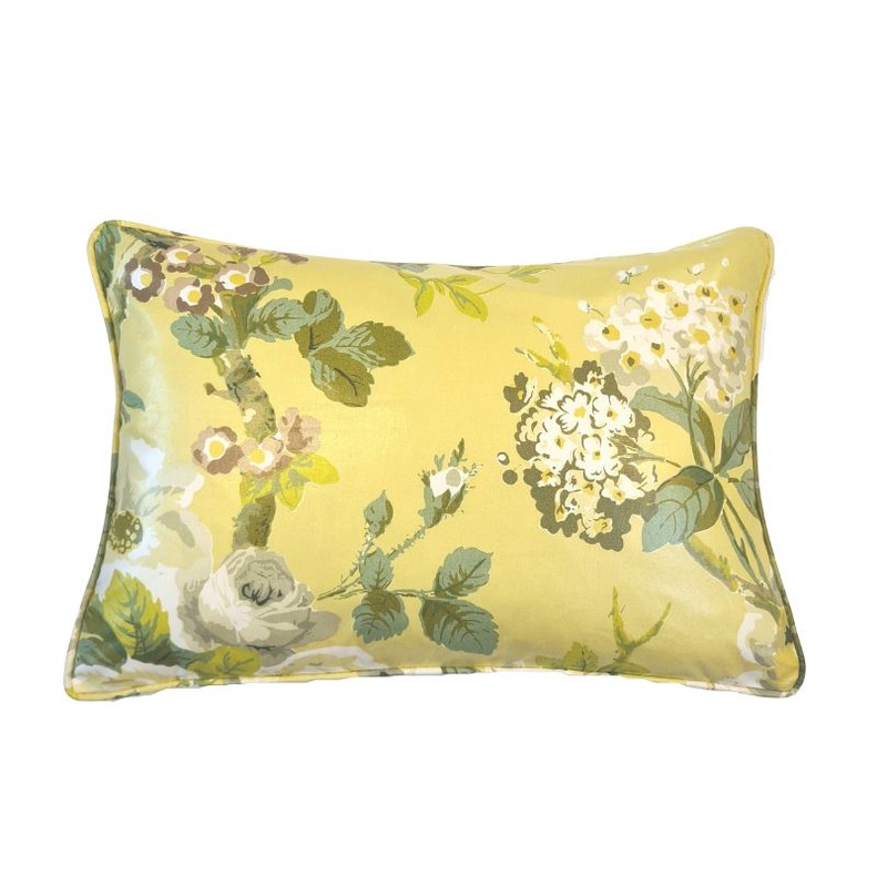 Roses and Leaves Print Cushion