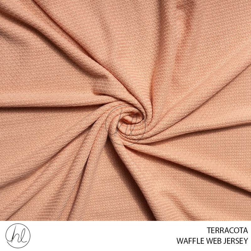 WAFFLE WEB JERSEY 51 TERRACOTTA 150CM PER M