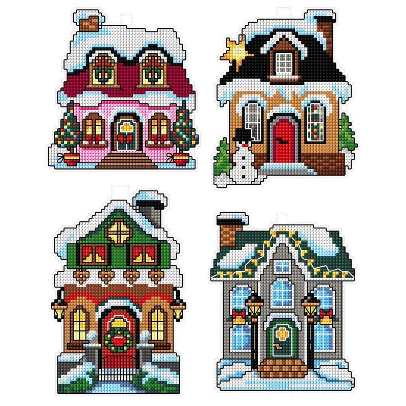 "Winter Houses" 112CS Counted Cross-Stitch Kit